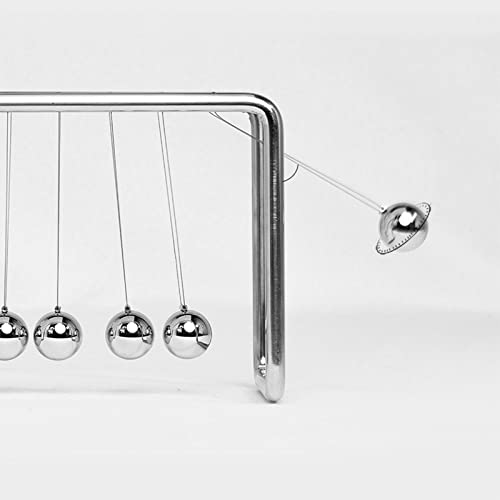 Gravity Balanced Newton's Cradle, Clásico Newton's Cradle Balance Bolas, Newton Cradle Balones De Equilibrio, Péndulo Newton con 7 Bolas, para Regalo De Adorno De Escritorio De Oficina En Casa