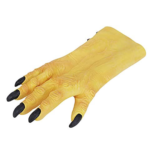 Guantes de hombre lobo de Halloween para hombres y mujeres, horrible demonio, zombi, diablo, bestia, animales, guantes de látex, patas de lobo, garras de lobo, guantes de Halloween, cosplay, disfraz