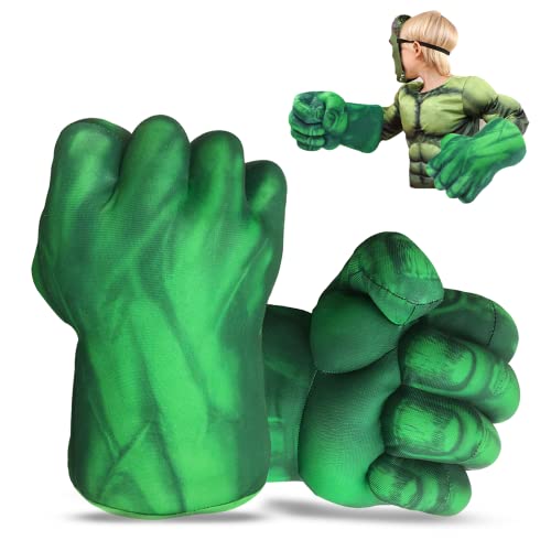 Guantes de Hulk para Niños, Juguete de Boxeo de Felpa de Superhéroe Big Hulk Smasher Hands, Guantes de Boxeo para Niños Puño de Hulk, Adecuado para la Interacción de Adultos y Niños (30 * 18,5 cm)