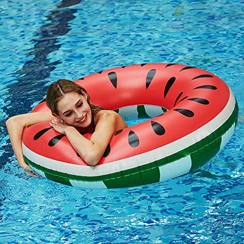 GUBOOM Flotador Inflable de Piscina, Flotador Inflable Gigante para Piscina de Sandía Flotador Inflable de Piscina Inflables Fruto Anillo de Natación Verano El Aire Libre de la Playa