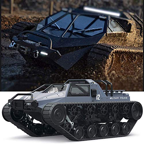 GUYANA Coche acrobático de Deriva Giratorio de 360 ° Vehículo Todoterreno con Seguimiento RC Monster Climbing RC Tank 2.4G Coche de Control Remoto de Carga con luz Juguetes para niños ADU