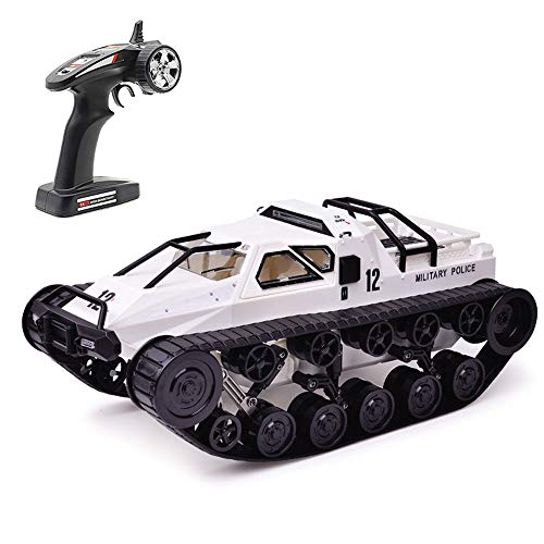 GUYANA Coche acrobático de Deriva Giratorio de 360 ° Vehículo Todoterreno con Seguimiento RC Monster Climbing RC Tank 2.4G Coche de Control Remoto de Carga con luz Juguetes para niños ADU