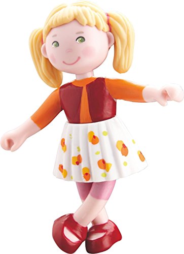 HABA 300518 Little Friends Mila Toy 4' Dollhouse Toy Figure with Blonde Hair