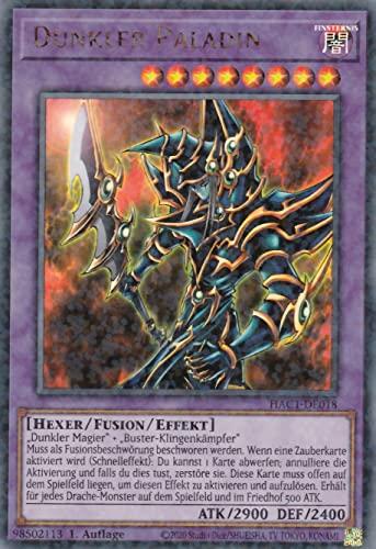 HAC1-DE018 - Paladin oscuro - Duel Terminal Ultra Rare - Alemán - 1ª edición - en juego con cargador superior Ultrapro - Yugioh