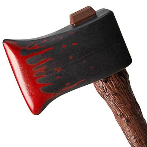 Hacha falsa de plástico con sangre Hacha vikinga juguete para hombre armas de Halloween Hacha falsa accesorios de Halloween 45cm hacha sangrienta juguetes de plástico para Halloween Accesorios