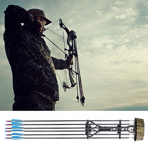 Hajimia Arrow Quiver Quick Detach Bows carcial Ligero 6 Soporte de Flecha al Aire Libre Equipo de Tiro con Arco de Arco y Funda de Flecha