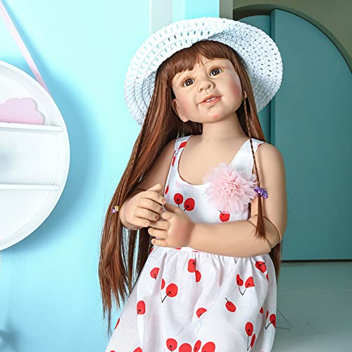 HAMIMI 34 Pulgadas 87 Cm Cuerpo De Silicona Suave De Pie Reborn Baby Dolls Niño Chicas De Talla Grande Muñeca Renacimiento Niño Modelo Obra Maestra Muñecas