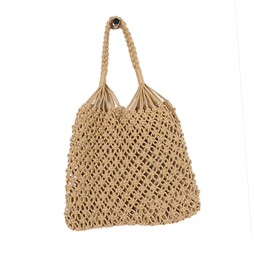 HAPINARY Bolsa De Cuerdas De Playa Monederos Para Mujer Bandolera Bolsas De Malla De Punto Cartera Bolsa De Hilo De Algodón Bolsa Tejida Para Mujer Verano Perder Bolsa De Vagabundos