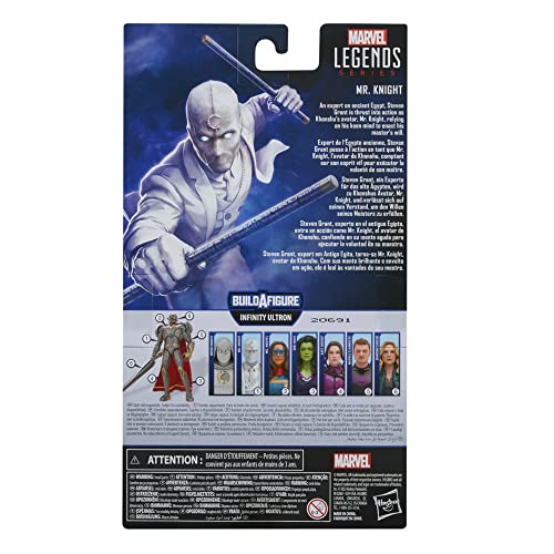 Hasbro F3859 Marvel - Legends Series - Universo Cinematográfico de en Disney Plus - Figura Coleccionable de Mr. Knight de 15 cm - 4 Accesorios y 1 Pieza de Figura para Construir