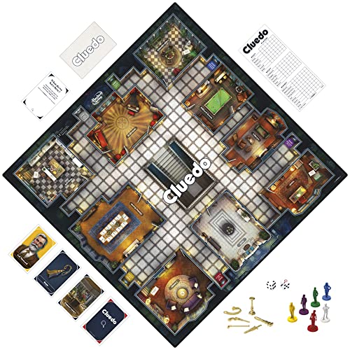 Hasbro Gaming Cluedo Juego de Mesa, Juego de Cluedo reinventado para 2-6 Jugadores, Juegos de Misterio, Juegos de Detective, Juegos Familiares para niños y Adultos