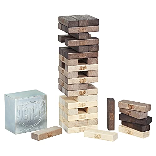 Hasbro Gaming Juego Jenga, Edición Serie Rústica, Multicolor