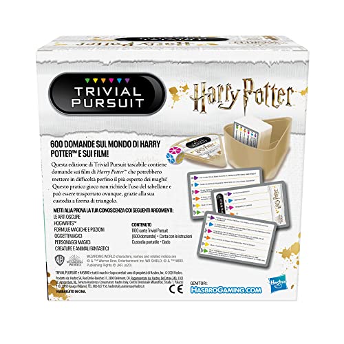 Hasbro Gaming Pursuit Harry Potter, desafío Trivial en versión compacta para 2 o más Jugadores, 600 Preguntas, a Partir de 8 años, Multicolor (MBF10471030)