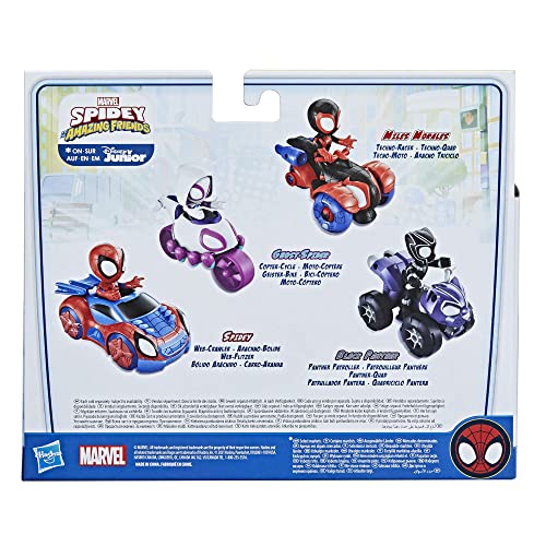 Hasbro Marvel - Figura de acción de Black Panther y vehículo Patrulla de Panther de Marvel Spidey and His Amazing Friends, para niños a Partir de 3 años