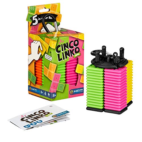 HCM Kinzel HCM55141 Linko – Cinco GANA Juego de Viaje Juego lógico para Viajes, 2-4