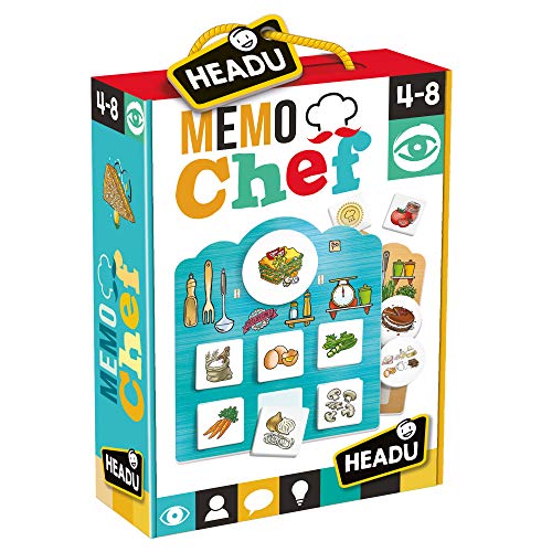 Headu - Memo Chef - Juego educativo para niños de 4 a 8 años, multicolor