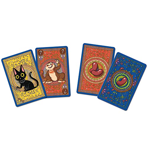 HeidelBÄR Games Hungry Monkey - Juego de cartas - El juego de cartas familiar inteligente y fácil justo fuera de la selva - para 2 a 6 jugadores, a partir de 8 años, 15 minutos