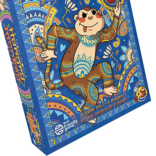 HeidelBÄR Games Hungry Monkey - Juego de cartas - El juego de cartas familiar inteligente y fácil justo fuera de la selva - para 2 a 6 jugadores, a partir de 8 años, 15 minutos