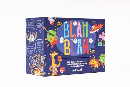 ¡Hellofun! Blah Blah Box I El Juego donde uno No Puede dejar de Hablar I A partir de 5 Años, para Muchos Jugadores, Hago 100 Cartas, 200 Preguntas.