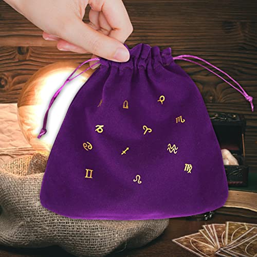 Hengshitong, Bolsa de cartas de tarot, bolsa de tarot de constelación, bolsa con cordón de piedra de cristal para joyería, bolsa de almacenamiento de tarjetas de Oracle, juego de mesa