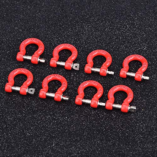 HERCHR Gancho de Remolque RC, 8PCS Metal RC Remolque Hebilla Grillete de Remolque Bloqueo Catch Crawler Accesorios para RC Climbing Car