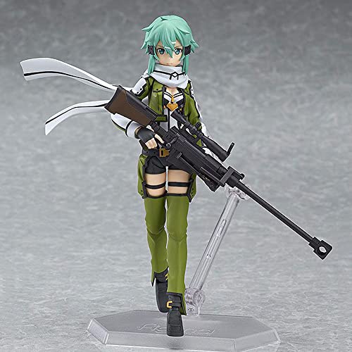 HeRfst Figura de acción - Sinon - Cara reemplazable - Figuras de Anime de PVC - Figuras de Juguete - Muñecas de colección - Modelos de Personajes de Anime - Accesorios - 13 cm / 5.12 Pulgadas