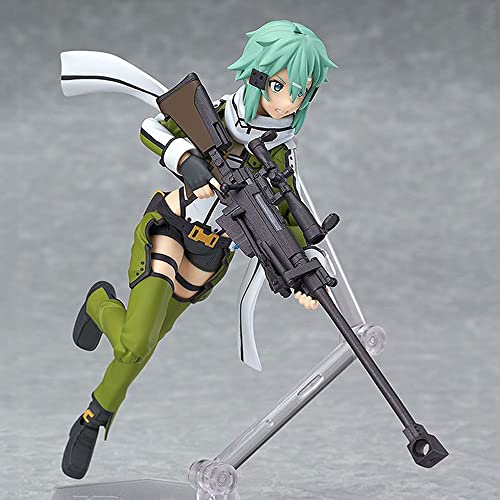 HeRfst Figura de acción - Sinon - Cara reemplazable - Figuras de Anime de PVC - Figuras de Juguete - Muñecas de colección - Modelos de Personajes de Anime - Accesorios - 13 cm / 5.12 Pulgadas