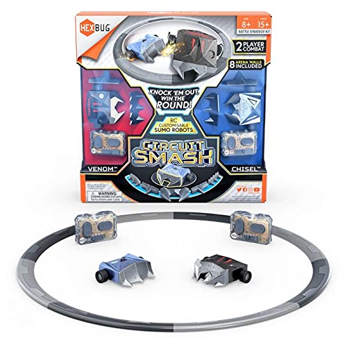 HEXBUG Circuit Smash Robots, Control Remoto Personalizable Robots, Sumo Style Gameplay, Juguete para Niños de 8 años en adelante