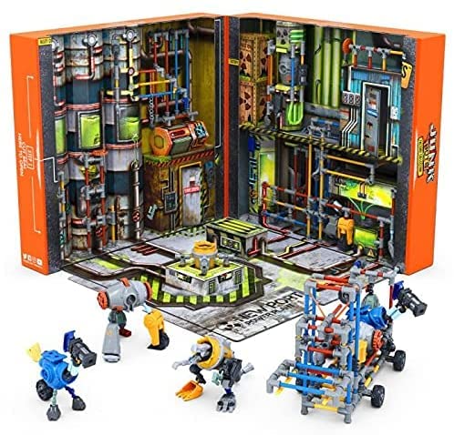 HEXBUG JUNKBOTS Gran fábrica de hábitat nueva planta de energía de puerto, juego de juguete sorpresa, más de 285 piezas de figuras de construcción de acción, para edades de 5 años en adelante