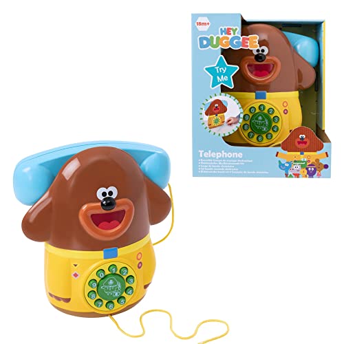 Hey Duggee Teléfono interactivo,Teléfono de juguete para niños con ruedas,Hey Duggee y ardillas jugar teléfono,Teléfono de juguete de estilo tradicional,Niños mayores de 18 años