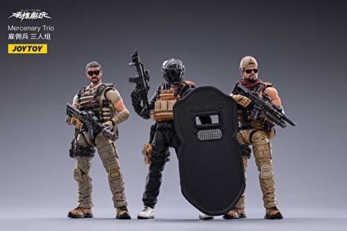 HiPlay JoyToy - Figuras de acción de ciencia ficción a escala 1/18, juego completo, serie militar, figura de acción de la fuerza del ejército (Mercenary Johnny)