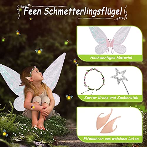 HIQE-FL Fairy Wings,Alas de Hadas para niñas,Alas de Hada Mujer,Alas de Hada Adulto,Alas de Hadas para Adultos,Alas de ángel