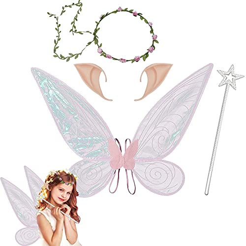 HIQE-FL Fairy Wings,Alas de Hadas para niñas,Alas de Hada Mujer,Alas de Hada Adulto,Alas de Hadas para Adultos,Alas de ángel