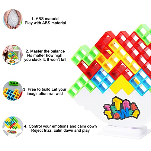 HIULLEN Tetris Balance Toy, Tetra Tower Game para niños, Stacking Blocks Balanceing Game, Stacking Blocks Game Gifts, Tetris Balance Toy Tower para niños niñas de 3 4 5 6 7 8 9 años