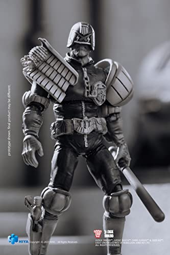 Hiya Toys - Judge Dredd - Black And White Judge Dredd Px 1/18 Mini Action Figure