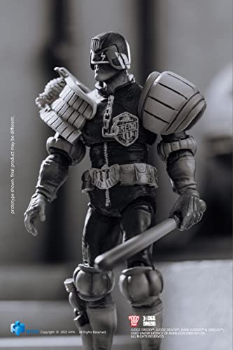 Hiya Toys - Judge Dredd - Black And White Judge Dredd Px 1/18 Mini Action Figure