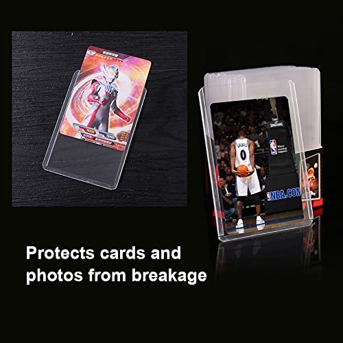 HLIWS Clear Toploaders-44pcs 76 * 102mm Clear Hard Card Sleeves,Game Card Sleeves,Protect Top Loader Card Sleeves,para la mayoría de las tarjetas(blanco transparente)