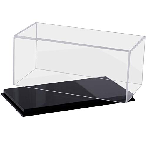 HMF 46801 Vitrina acrílica para coches a escala, figuras, 24 x 12 x 11 cm, transparente