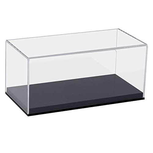 HMF 46801 Vitrina acrílica para coches a escala, figuras, 24 x 12 x 11 cm, transparente