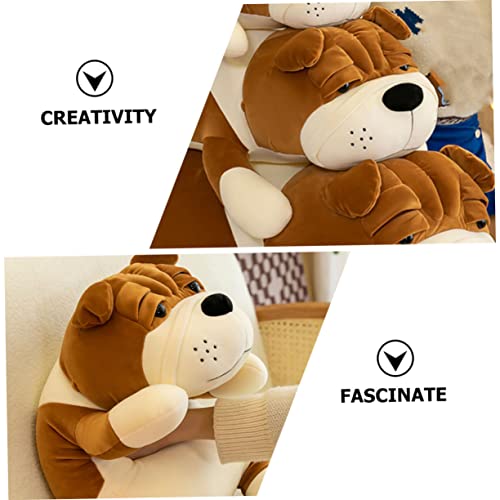 Homoyoyo 2 Piezas Muñeco Shar Pei Juguete del Juego del Bebé Gran Peluche Juguetes De Cosas De Animales Peluche Golden Retriever Perro Esponjoso Niño Almohada para Dormir Felpa Shar-Pei