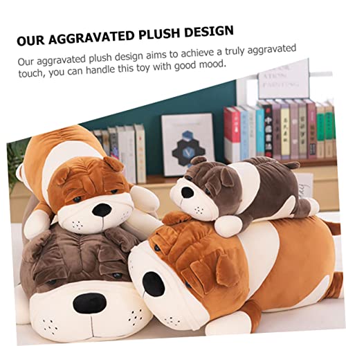 Homoyoyo 2 Piezas Muñeco Shar Pei Juguete del Juego del Bebé Gran Peluche Juguetes De Cosas De Animales Peluche Golden Retriever Perro Esponjoso Niño Almohada para Dormir Felpa Shar-Pei