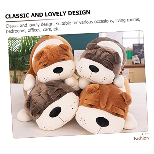 Homoyoyo 2 Piezas Muñeco Shar Pei Juguete del Juego del Bebé Gran Peluche Juguetes De Cosas De Animales Peluche Golden Retriever Perro Esponjoso Niño Almohada para Dormir Felpa Shar-Pei