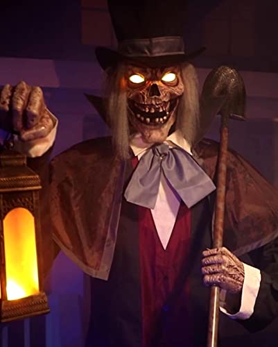 Horror-Shop Zombie Gravedigger Halloween Animatronic 260cm