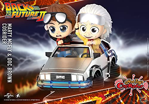 Hot Toys Figura coleccionable de Marty McFly & Doc Brown de regreso al futuro CosRider Series luces y sonidos