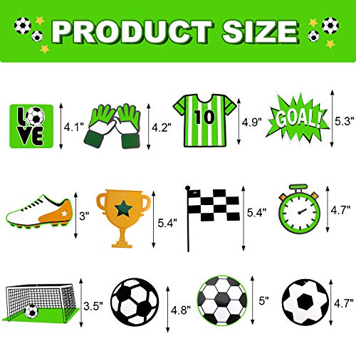 HOWAF Football Themed Birthday Party Decorations for Boys Kids, Football Happy Birthday Banners and 24pcs Football Hanging Swirl Decoration for Children Boys Football Fans Birthday Party Supplies