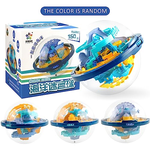 Hpbaggy 3D Puzzle Ball con 150 Niveles para avanzados,Laberinto Juguetes esféricos,3D Pelota Puzzle Juguetes,3D Laberinto Bola,Maze Ball Game,Palacio Bola Laberinto,3D Laberinto Rompeca (Color150)