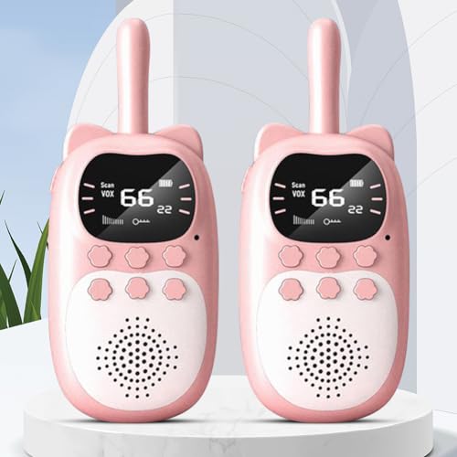 HUAOLAWQ Walkie-Talkie inalámbrico de 2 Piezas con batería incorporada de 1000 mAh Walkie Talkies de Mano Radio bidireccional Walkie Talkies Juguetes Largo Alcance 22 Canales para Acampar Se