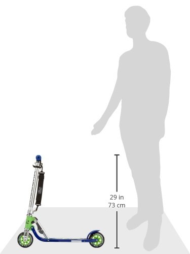 HUDORA Scooter BigWheel 125 - Patín de aluminio seguro y de alta calidad para niños - Patinete urbano ajustable y plegable para hasta 100kg - Patinete estable con correa de transporte