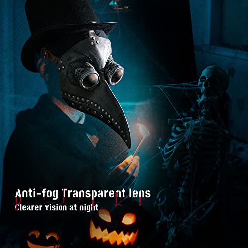 HXIZMY Carnevale/Halloween Plague Máscara Doctor, Mascara de La Peste Negra Probóscide Steampunk Gótico Pico de Pájaro para Mardi Gras, Fiesta de MáScaras, Cosplay