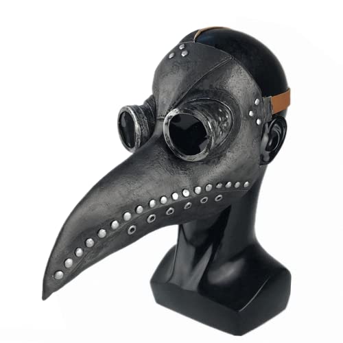 HXIZMY Carnevale/Halloween Plague Máscara Doctor, Mascara de La Peste Negra Probóscide Steampunk Gótico Pico de Pájaro para Mardi Gras, Fiesta de MáScaras, Cosplay