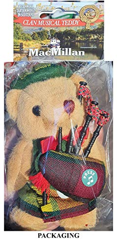 I LUV LTD Musical Oso de Peluche Martin Clan Tartán Regalo Escocés, Hecho en Escocia